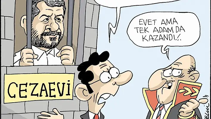 Selvi’den ‘Tek adam kazandı’ karikatürü