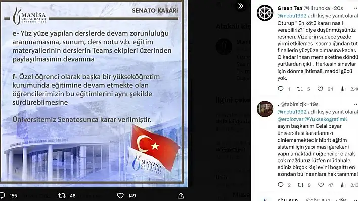Senato kararı öğrenciler tarafından tepkiyle karşılandı