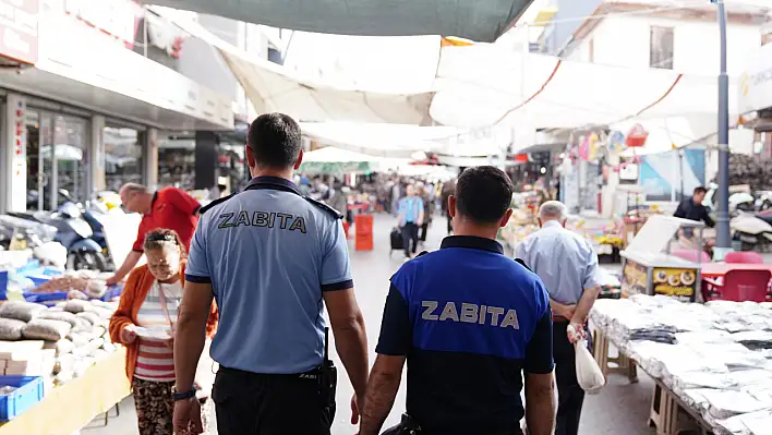 Tire'de zabıta, Salı pazarında tartı noktaları kurdu