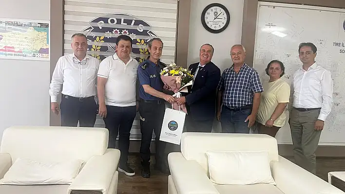Tire Ticaret Odası'ndan İlçe Emniyet Müdürü Uçar'a Hayırlı Olsun Ziyareti