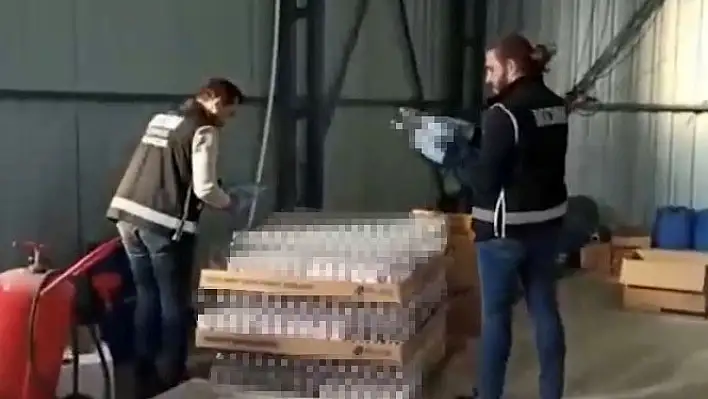 Tonlarca sahte  alkol ele geçirildi
