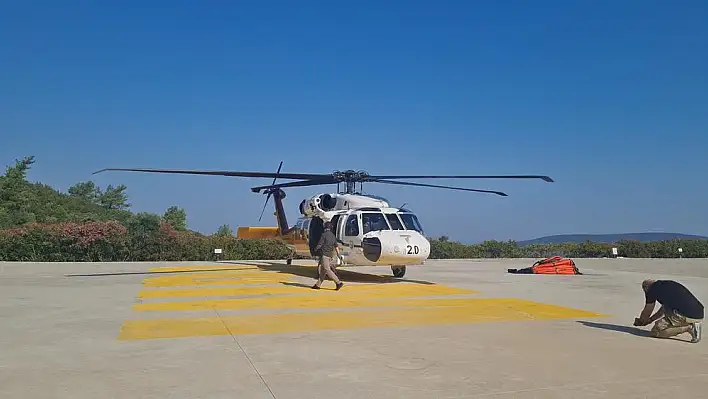 Yangın helikopteri yangında 72 sorti yaparak rekor kırdı