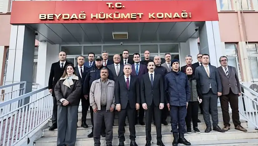 İZMİR VALİSİ ELBAN, BEYDAĞ'DA KAYMAKAMI ZİYARET ETTİ
