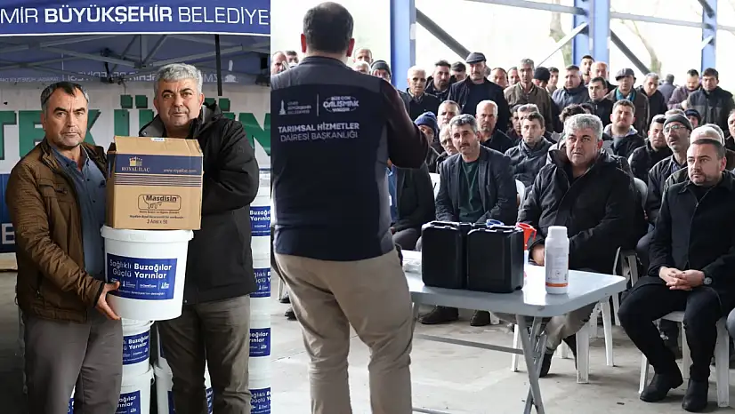 KİRAZ'DA BUZAĞI DESTEK KİTİ DAĞITIMI GERÇEKLEŞTİRİLDİ