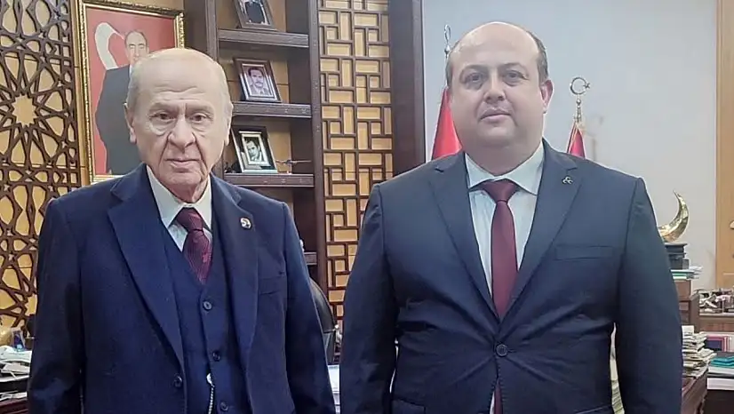 MHP ÖDEMİŞ İLÇE BAŞKANI CEYHUN KINLI'DAN DEVLET BAHÇELİ'YE ZİYARET