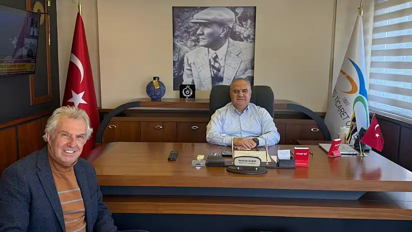 ÖDEMİŞ BELEDİYESİ ESKİ BAŞKANI MEHMET ERİŞ'TEN TİCARET ODASI'NA ZİYARET