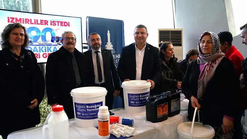 TİRE'DE ÜRETİCİYE BÜYÜK DESTEK: ŞAP HASTALIĞINA KARŞI BUZAĞI KİTİ