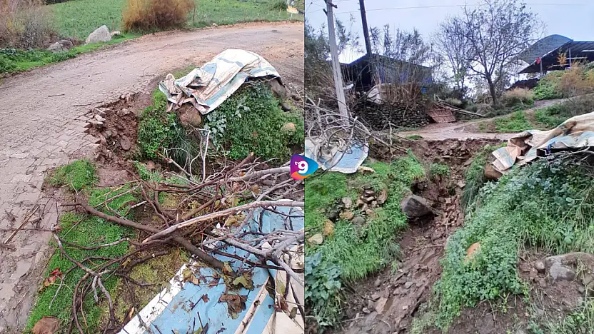 KARABAĞ MAHALLESİ'NDE YOL ÇÖKTÜ, MAHALLE SAKİNLERİ ÇÖZÜM BEKLİYOR