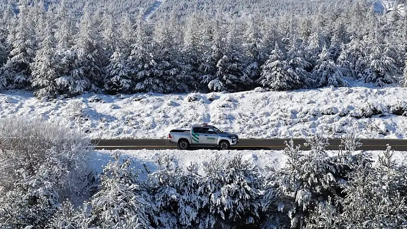 ÖDEMİŞ BOZDAĞ KARLA BEYAZA BÜRÜNDÜ