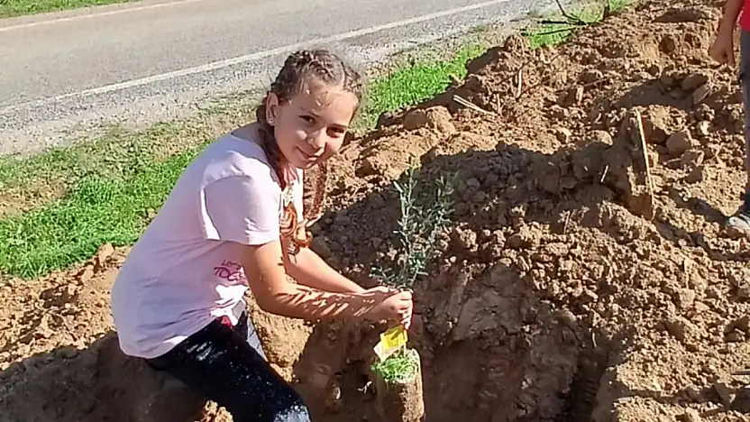 Ödemiş Diyanet Gençlik, Üzümlü Mahallesi'nde Ağaç Dikim Kampanyasına Katıldı