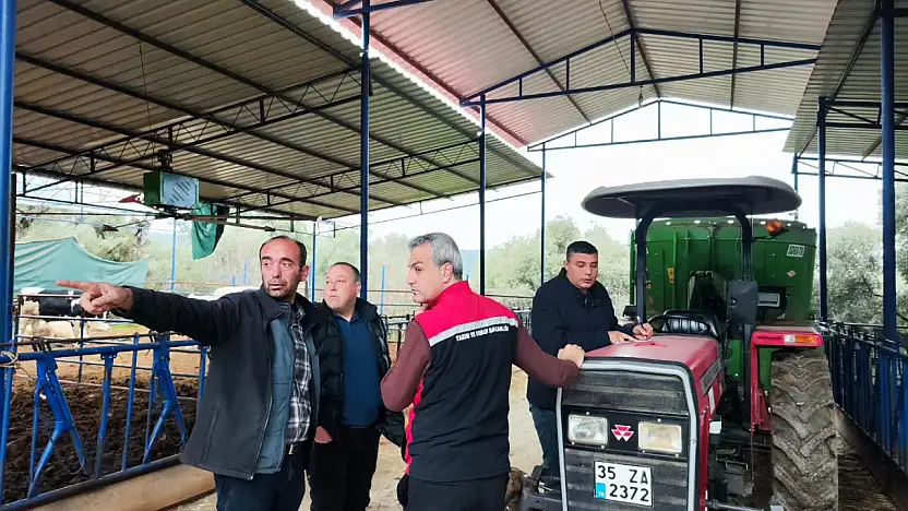 ÖDEMİŞ'TE BESİLİK HAYVAN İTHALATI İÇİN SAHADA DENETİM