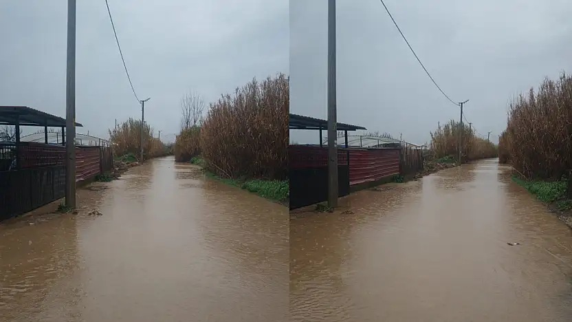 ÖDEMİŞ'TE YAĞMUR ÇİLESİ: SUNGURLU MEZARLIĞI YOLU GEÇİT VERMİYOR