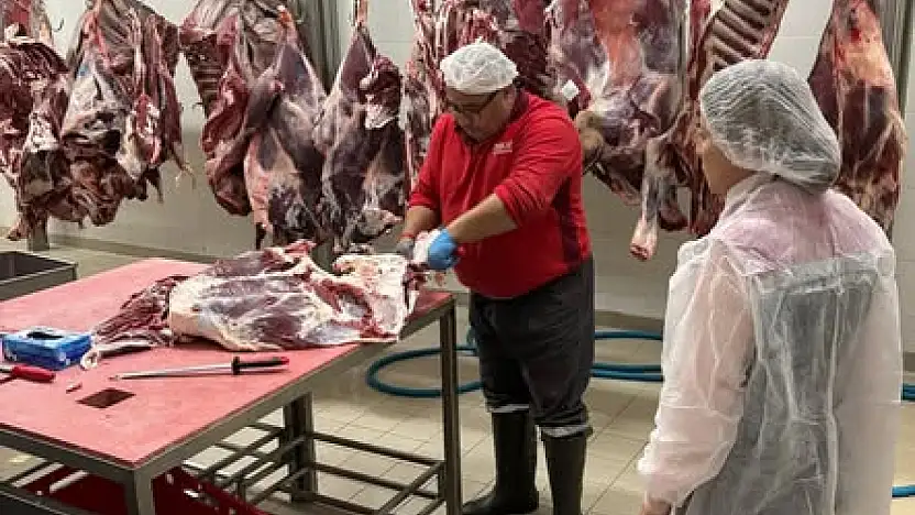 Tire'de Et İşleme Tesislerinde Gıda Güvenliği Denetimi Yapıldı