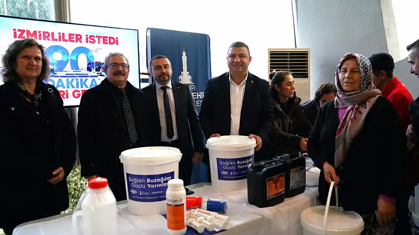 TİRE'DE ÜRETİCİYE BÜYÜK DESTEK: ŞAP HASTALIĞINA KARŞI BUZAĞI KİTİ