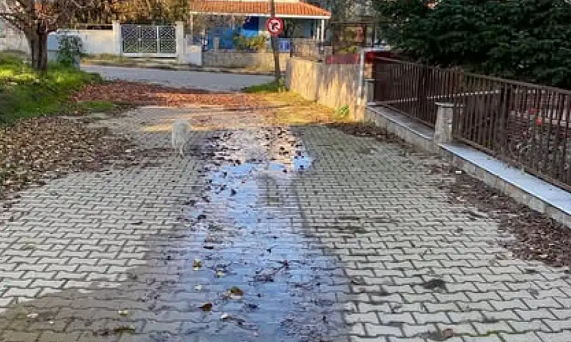 Gölcük Mahallesi Çiçek Sokak'ta Su Sızıntısı Vatandaşları Endişelendirdi