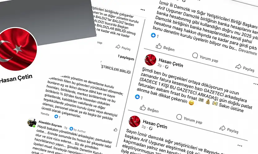 İDDİALARA GÖRE İZMİR DAMIZLIK BİRLİĞİ'NE YÖNELİK SAHTE HESAP KRİZİ