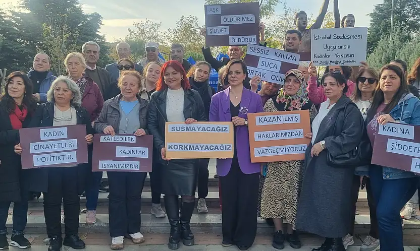 Karabağlar'dan Kadına Şiddete Karşı Tek Yürek Mesajı