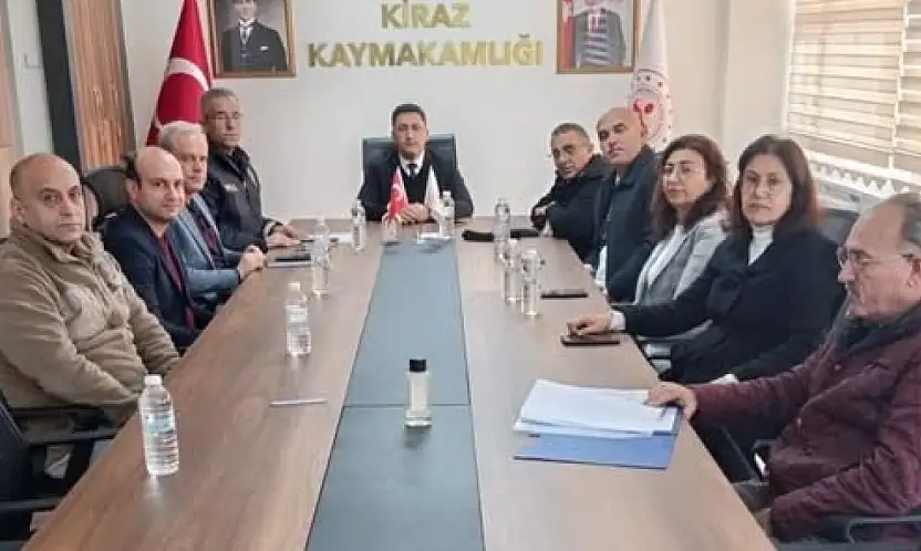 KİRAZ'DA İLÇE SPOR GÜVENLİK KURULU TOPLANDI