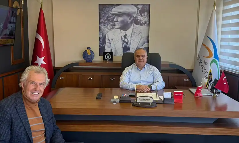 ÖDEMİŞ BELEDİYESİ ESKİ BAŞKANI MEHMET ERİŞ'TEN TİCARET ODASI'NA ZİYARET