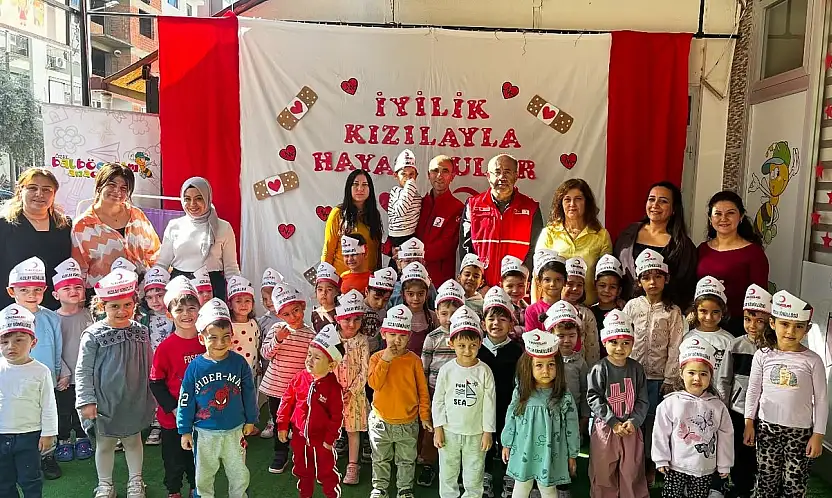 Ödemiş Kızılay, Balböceğim Anaokulu'nda Öğrencilerle Bir Araya Geldi