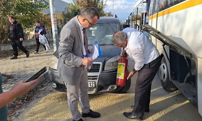 Tire'de okul servisi denetimleri sıklaştırıldı